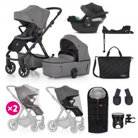 PETITE&MARS SET Kočík 4v1 ICON Dove Grey XXL RWS + CBX By CYBEX Aton B2 i-Size