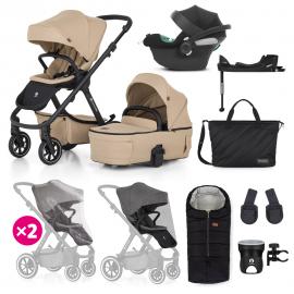 PETITE&MARS SET Kočík 4v1 ICON Mocha Beige XXL RWS + CBX By CYBEX Aton B2 i-Size