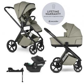 EASYWALKER Kočík kombinovaný Zoey Sage Green + CBX By CYBEX Aton B2 i-Size + základňa