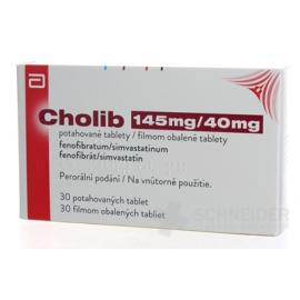 Cholib 145 mg/40 mg filmom obalené tablety