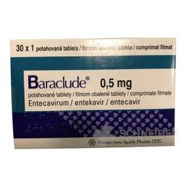 Baraclude 0,5 mg filmom obalené tablety