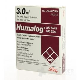 Humalog 100 U/ml, injekčný roztok v náplni