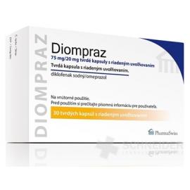 DIOMPRAZ 75 mg/20 mg tvrdé kapsuly