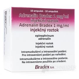 Adrenalin Bradex 1 mg/ml injekčný roztok