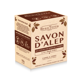 BeauTerra - tradičné aleppo mydlo tuhé s 20% vavrínovcovým olejom