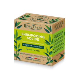 BeauTerra - tuhý šampón s vôňou zeleného čaju pre normálne vlasy