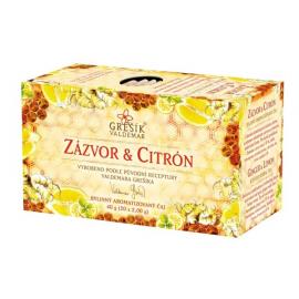Grešík Zázvor & Citrón & Med porciovaný bylinný čaj 20x2 g (40 g)