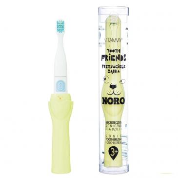 VITAMMY TOOTH FRIENDS detská sonická zubná kefka, žltá-NORO, od 3 rokov