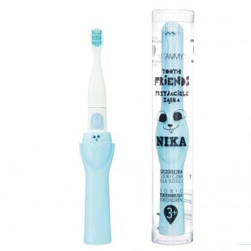 VITAMMY TOOTH FRIENDS detská sonická zubná kefka, svetlomodrá-NIKA, od 3 rokov