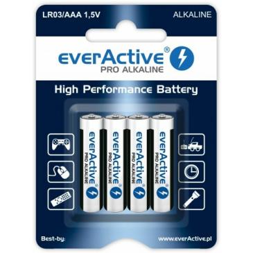 everActive LR03/AAA Pro Alkaline Efektívne alkalické batérie, 4ks