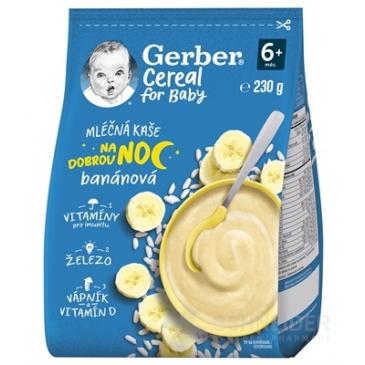 Gerber Cereal Mliečna KAŠA Dobrú noc Banánová