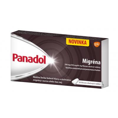 Panadol Migréna tbl. flm 20 x 250 mg / 250 mg / 65 mg