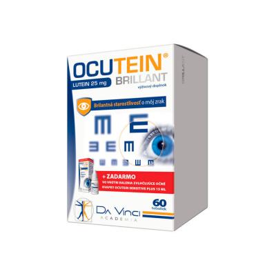 Ocutein Brillant - DA VINCI 60 tob.+ Ocut.Sens.očné kvapky 15 ml