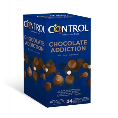 CONTROL CHOCOLATE ADDICTION, Kondómy s arómou čoláda, 24ks
