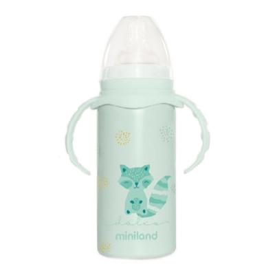 Miniland Dolce Termoska z nerezovej ocele s cumlíkom, 240 ml, mätová