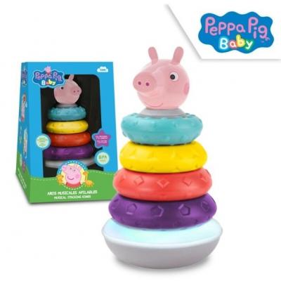 Kids Euroswan Pyramídová skladačka so zvukovými efektmi, Peppa Pig