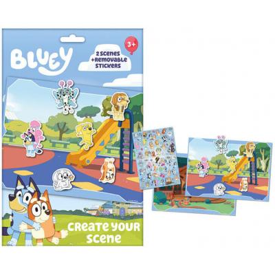 Kids Euroswan Tabuľa + samolepky na opakované použitie - Bluey