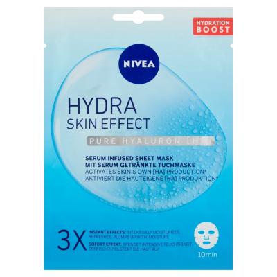 NIVEA Hydra Skin Effect 10-minútová hydratačná textilná maska, 1 ks