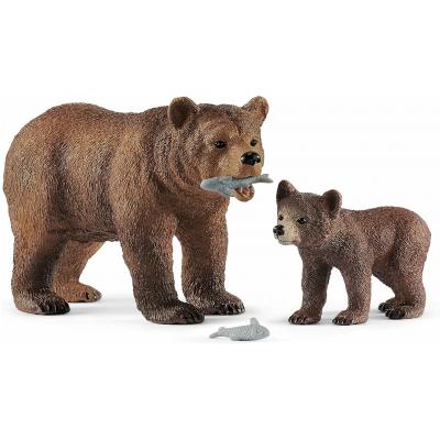 Schleich Samica medveďa grizzly s mláďaťom