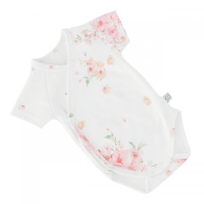 YOSOY Dojčenské body s krátkym rukávom, 100% organická bavlna, JAPANESE FLOWER, veľ. 62