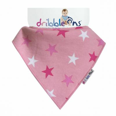 Dribble Ons Designer Pink Stars - slintáčik