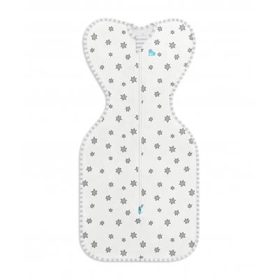 Love To Dream Swaddle UP - veľkosť XS - biela, Hviezdy STAGE1 - 0,2 TOG Original
