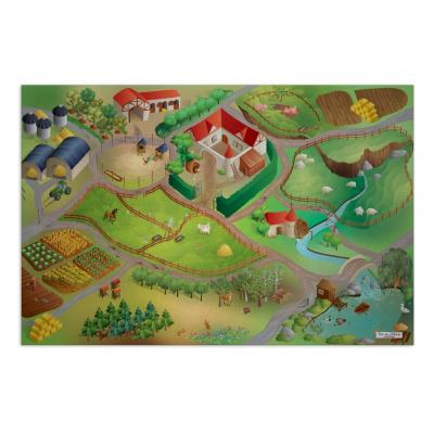 Marko Latexová podložka, 3D efekt - Farma, 100x150cm