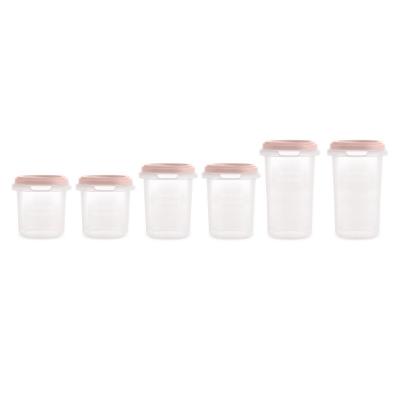 Miniland - Dolce Miniland Dolce Hermeticky uzatvárateľné nádoby na potraviny, 6 ks, ružové