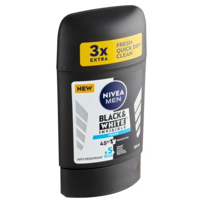 NIVEA Men Black &amp; White Invisible Fresh Tuhý antiperspirant 50 ml