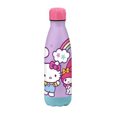 Kids Euroswan Hliníková fľaša Soft Touch 500ml - Hello Kitty