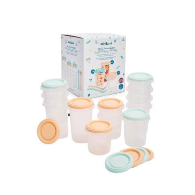 Miniland - Dreamland Miniland Hermetické dózy na detskú stravu Dreamland – Sada 12 ks