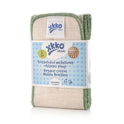 XKKO Organic Old Times - Natural, Vkladacie plienky, veľkosť L (2ks)