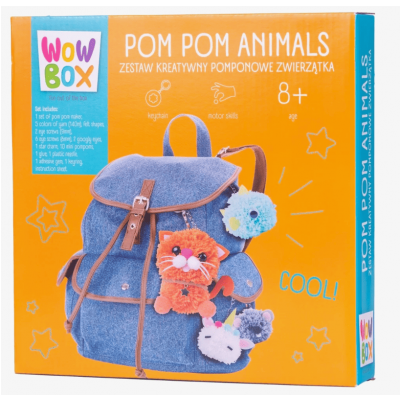 WOW BOX Kreatívna sada Zvieratká z brmbolcov