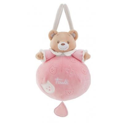 Trudi TRUDI - Závesná  hračka s melódiou - Macko - ružový