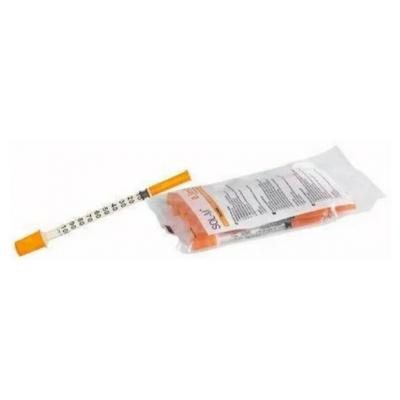SOL-M Inzulínová striekačka  s ihlou 0,5 ml U-100  29G /1/2&quot; 0,33 x 12,5 mm, 100 ks