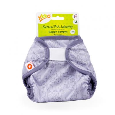 XKKO Vrchné plienkové nohavičky  Newborn - Safari Lavender Aura