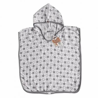 XKKO BMB Little Stars Bambusové pončo, silver, veľ. 1,  1-2roky