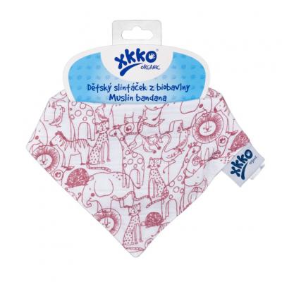 XKKO Organic Staré časy Šatka - Safari W/Mesa Rose