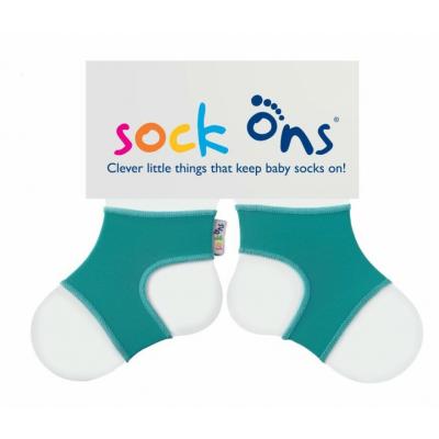 Sock Ons Návleky ne detské ponožky, Bright Turquoise - Veľkosť 6-12m