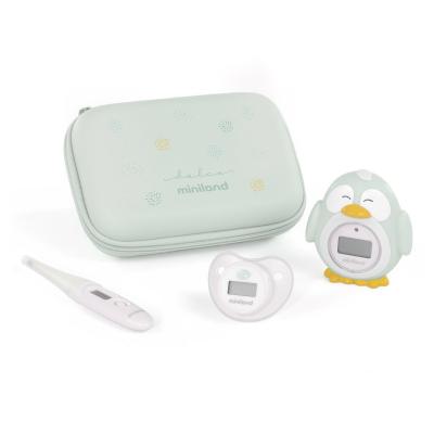 Miniland Dolce Sada 3 teplomerov, teplomer s flexi špičkou, do kúpeľa, cumlík,  mätová