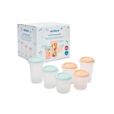 Miniland - Dreamland Miniland Hermetické dózy na detskú stravu Dreamland – Sada 6 ks