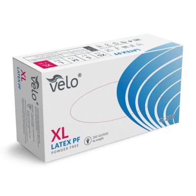VELO Bezpúdrové latexové rukavice, veľ. XL, 100 ks
