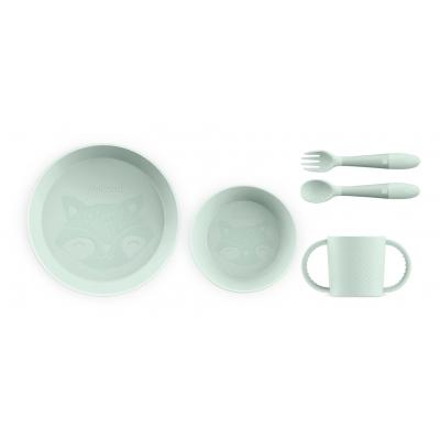 Miniland Dolce  5-dielny set na jedenie pre deti, okrúhly, mätový