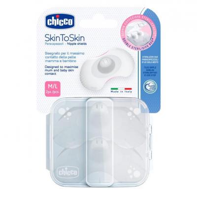 CHICCO Chránič bradaviek SkinToSkin silikón 2 ks M/L