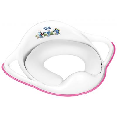 MALTEX Redukcia na WC s úchytmi mäkká Šmolkovia - Pink