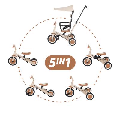 PETITE&MARS Trojkolka multifunkčná 5v1 Turbo Plus Desert Sand