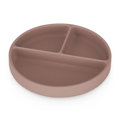 PETITE&MARS Tanierik silikónový deliaci okrúhly Take&Match Velvet Latte 6m+