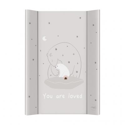 CEBA BABY Podložka prebaľovacia 2-hranná s pevnou doskou (50x70) Basic Polar Bears