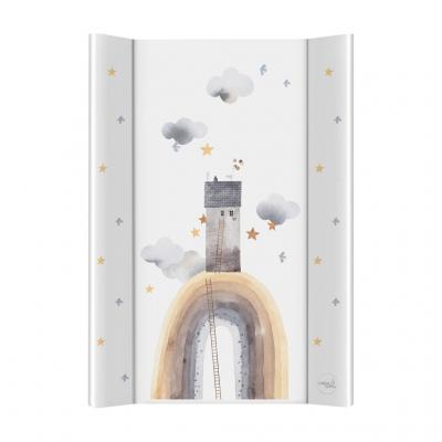 CEBA BABY Podložka prebaľovacia 2-hranná s pevnou doskou (50x70) Basic Rainbow Home