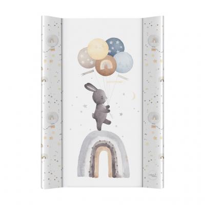 CEBA BABY Podložka prebaľovacia 2-hranná s pevnou doskou (50x70) Basic Rainbow Walk